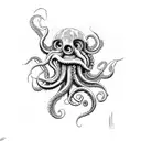 kraken davy jones sketch with hurt tattoo design idea