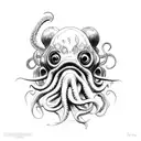 kraken davy jones sketch with hurt tattoo design idea