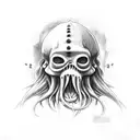 davy jones sketch with hurt tattoo design idea
