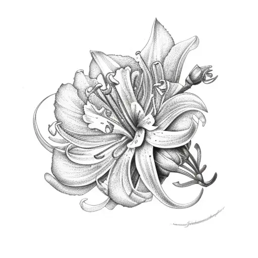 stargazer lily tattoo designs - Clip Art Library