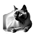 a siamese cat tattoo design idea