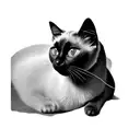 a siamese cat tattoo design idea