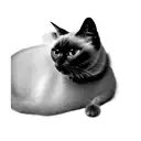 a siamese cat tattoo design idea