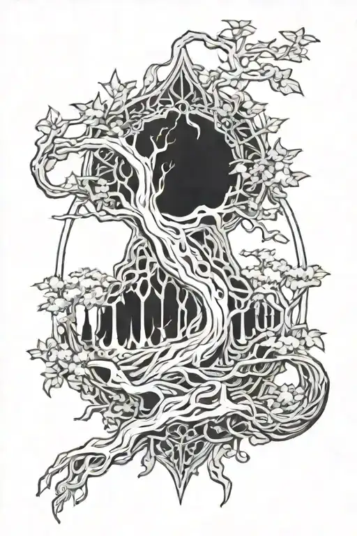 Elden Ring Erdtree tattoo design idea