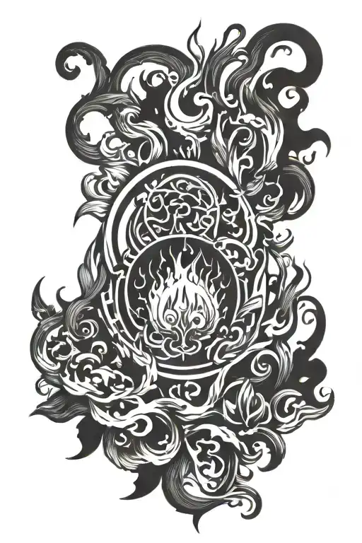 Fire Ring tattoo design idea