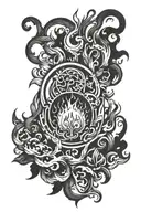 Fire Ring tattoo design idea
