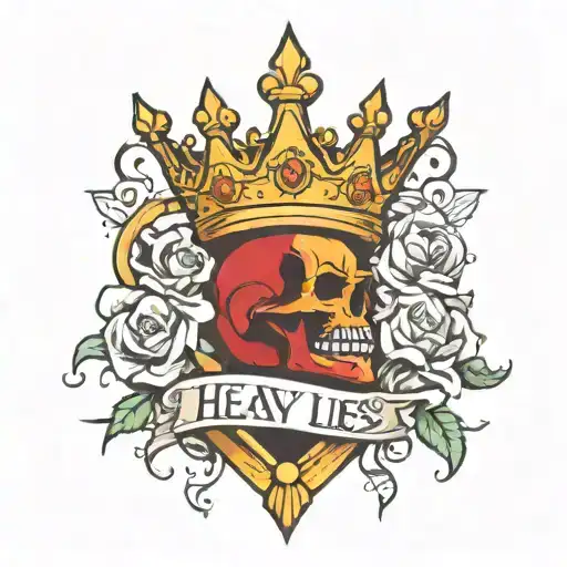 heavy lies the crown tattoo design idea