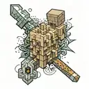 19 minecraft font tattoo design idea