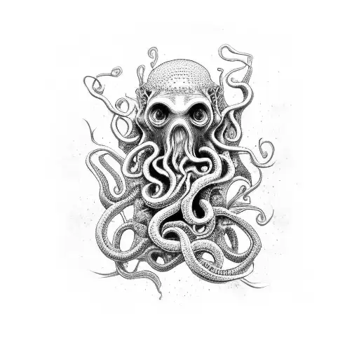 lovecraft tentacles tattoo design idea
