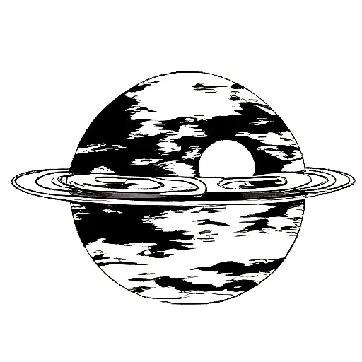 planets and dragon ball tattoo design idea