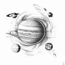 solar system tattoo design idea