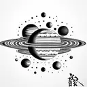 planets tattoo design idea