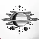 planets tattoo design idea