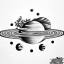 planets tattoo design idea
