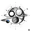 solar system tattoo design idea