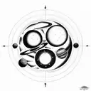 solar system tattoo design idea