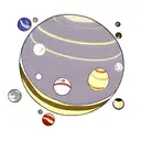 solar system tattoo design idea