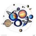 solar system tattoo design idea
