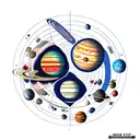 solar system tattoo design idea
