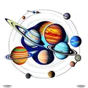 solar system tattoo design idea