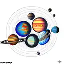 solar system tattoo design idea