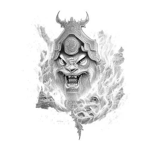 the hutongs with the great wall tattoo design idea