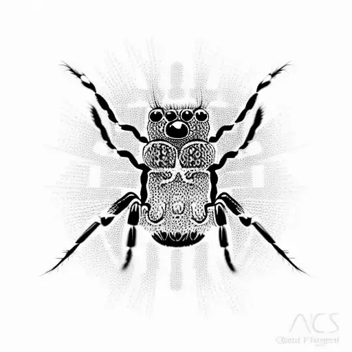 portia jumping spider tattoo design idea