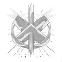 A minimalist design of a clamshell with the word 'peace' inscribed tattoo design idea