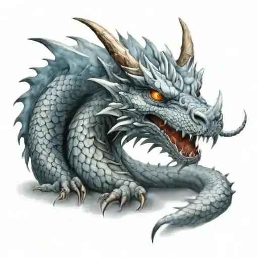 ice dragon tattoo design idea
