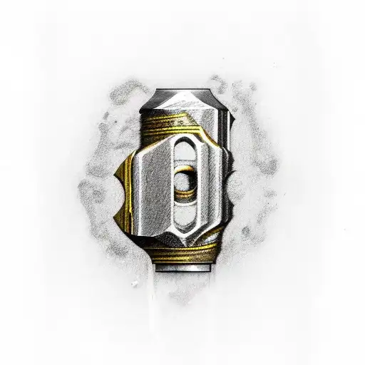 brass knuckles dripping with blood tattoo design idea