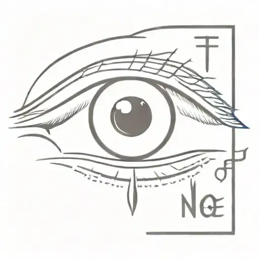 Trust no one eye tattoo design idea