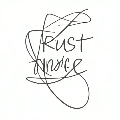 Trust no one side tattoo design idea