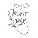 Trust no one side tattoo design idea
