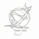 Trust no one side tattoo design idea