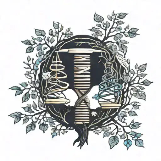 Incorporate DNA double helix into a Tree of Life design to symbolize the IVF journey and infertility struggles tattoo design idea