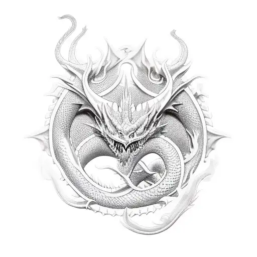 Dragon chino tattoo design idea