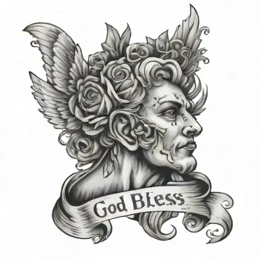 God bless you all tattoo design idea
