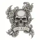 God bless you all tattoo design idea