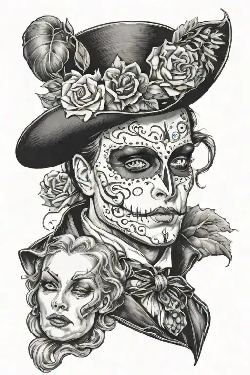 the phantom of the opera tattoo design idea