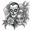 the phantom of the opera tattoo design idea