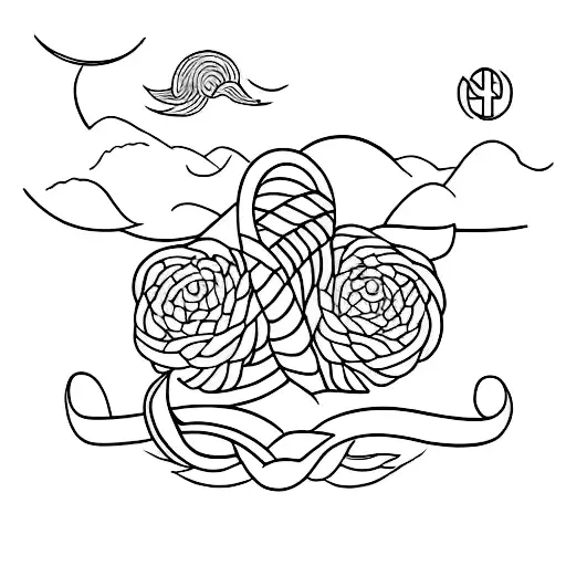 A minimalist tattoo design that represents the bond between two sons. tattoo design idea