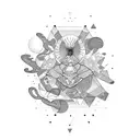 Cosmic exploration tattoo design idea