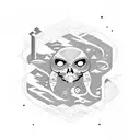 Cosmic exploration tattoo design idea