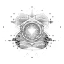 Cosmic exploration tattoo design idea