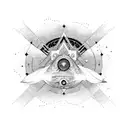 Cosmic exploration tattoo design idea