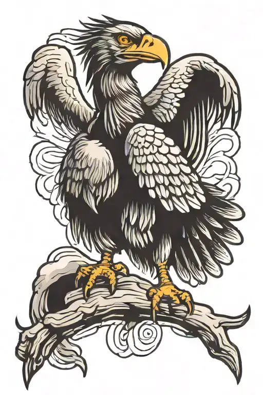 vulture tattoo design idea