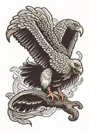 vulture tattoo design idea