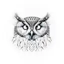 stoic philosophy with wisdom and an owl tattoo design idea