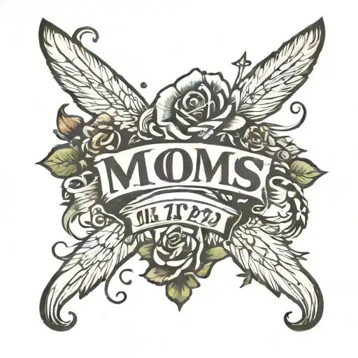 moms name and date of birth  tattoo design idea