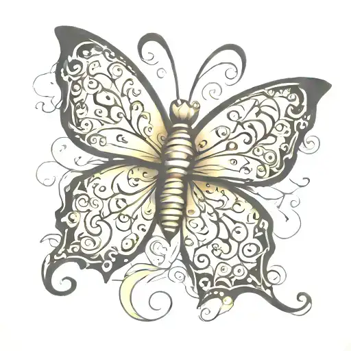 write  Salem in cursive with a butterfly  tattoo design idea
